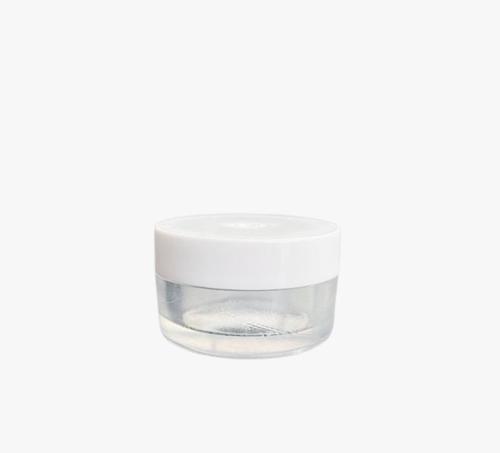 5ml şeffaf akrilik plastik krem kavanozu beyaz kapaklı, 24 adet, krem kavanozu, kozmetik kavanoz, plastik kavanoz