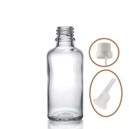 30ml şeffaf cam içten damlalıklı şişe beyaz kapak, 12 adet, damlalıklı şişe, damlatmalı şişe 