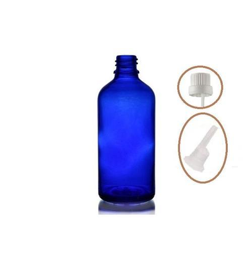 30ml mavi cam içten damlalıklı şişe beyaz kapak, 24 adet, damlalıklı şişe, damlatmalı şişe 