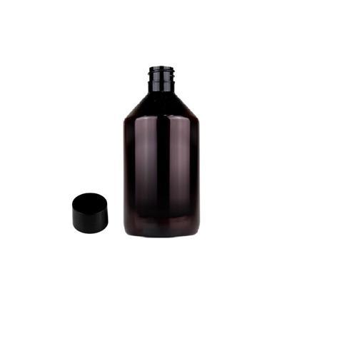 500ml pet kahverengi düz kapaklı şişe, 12 adet, plastik şişe, esans şişesi, medikal şişe, kozmetik şişe, ecza şişesi