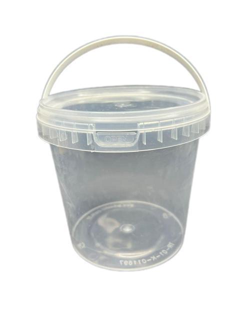 800ml şeffaf kulplu plastik yuvarlak kova, 12 adet, gıda kutusu, tahin kutusu, pekmez kutusu, plastik bidon, bal kavanoz