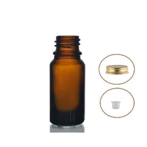 30ml kahverengi şişe sarı metal düz kapaklı, 12 adet, cam şişe, esans şişesi, yağ şişesi, kozmetik şişesi