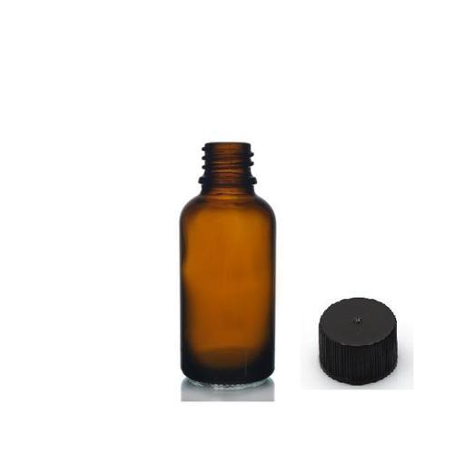 30ml kahverengi cam şişe düz kapaklı, 24 adet, cam şişe, esans şişesi, yağ şişesi, kozmetik şişesi