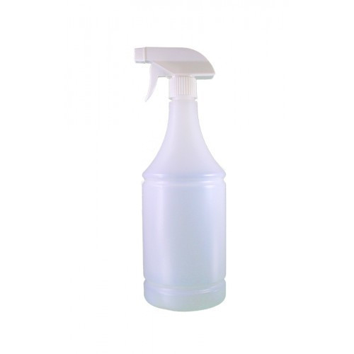 1lt konik naturel renk plastik şişe triger başlıklı, 12 adet, sprey şişesi, triger başlıklı şişe, kozmetik şişe, sanayi