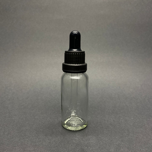 30ml, Şeffaf Cam Şişe, 12 adet, Cam Damlalıklı, Ecza şişesi, Propolis şişesi, Siyah Kapak Siyah Emzik
