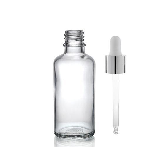 30ml şeffaf cam damlalıklı, 24 adet, Gümüş Kapak Beyaz Emzik, Ecza şişesi, Damlalıklı şişe, propolis şişesi, damlatmalı 