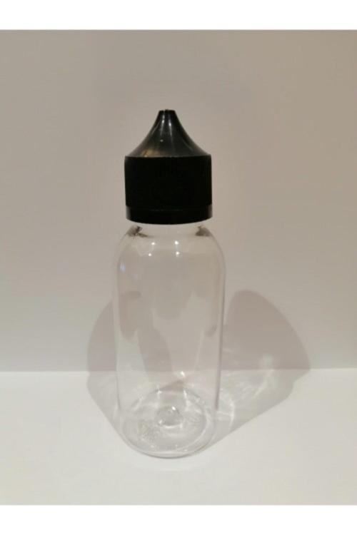 100ml Şeffaf Gorilla Şişe Beyaz Kapak, Plastik Şişe, Boş Şişe, Likit Şişesi, 100 Adet