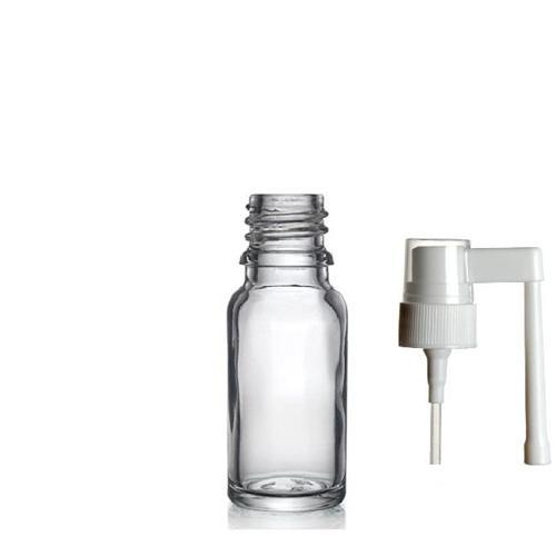 30ml şeffaf ağız spreyi başlıklı cam şişe,24 adet, ağız spreyi şiesi, cam şişe, medikal şişe