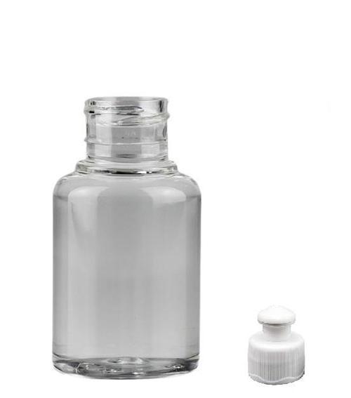 60ml şeffaf şişe puspul kapaklı, 24 adet, puspul kapaklı şişe, deterjan şişesi, plastik şişe, şeffaf şişe, sabun şişesi,