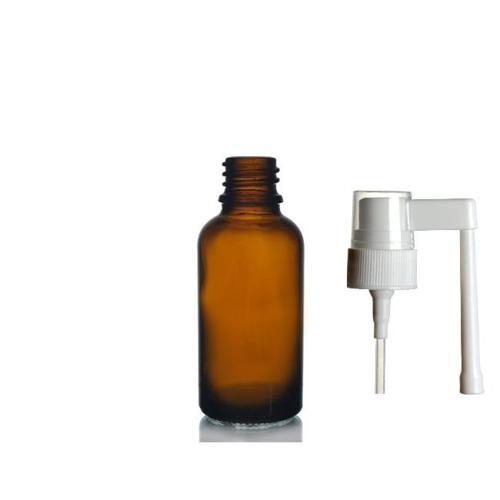 30ml kahverengi ağız spreyi başlıklı cam şişe,24 adet, ağız spreyi şiesi, cam şişe, medikal şişe