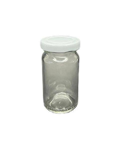 105ml şeffaf cam konserve kavanozu beyaz kapaklı, 12 adet, cam kavanoz, konserve kavanozu, reçel kavanozu, bal kavanozu,