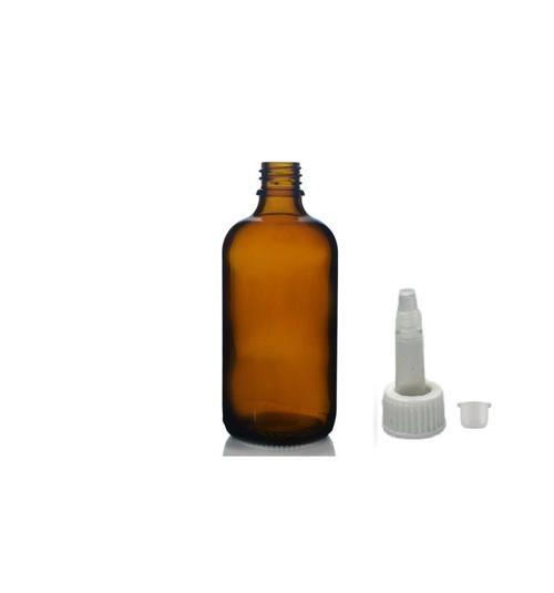 100ml kahverengi cam şişe getamisin kapak, 24 adet, plastik üstten damlalıklı şişe, damlatmalı şişe, damlatıcı şişe