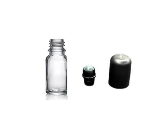 10ml şeffaf cam şişe roll-on şişe, 24 adet, bilye başlıklı şişe, cam şişe, roll-on şişesi