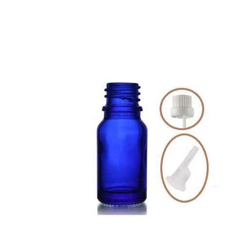 10ml mavi cam içten damlalıklı şişe beyaz kapak, 12 adet, damlalıklı şişe, damlatmalı şişe 