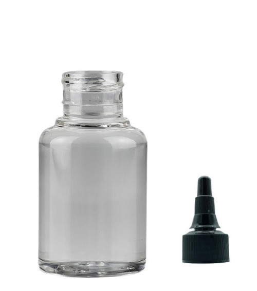 60ml şeffaf plastik asansör kapaklı şişe, 24 adet, serum şişesi, tonik şişesi, asansör kapaklı şişe, sos şişesi, medikal