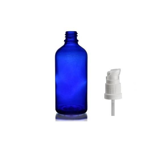 50ml mavi cam serum pompalı şişe, 12 adet, pompalı şişe, medikal şişe, cam şişe,  