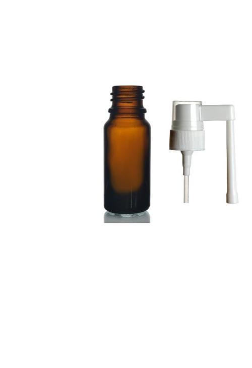 10ml kahverengi ağız spreyi başlıklı cam şişe, ağız spreyi şiesi, cam şişe, 12 adet, medikal şişe