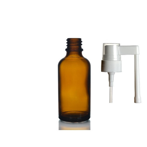 50ml kahverengi ağız spreyi başlıklı cam şişe,24 adet, ağız spreyi şiesi, cam şişe, medikal şişe
