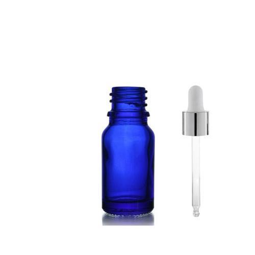 20ml mavi cam damlalıklı şişe,gümüş kapak beyaz emzik, 24 adet, Ecza şişesi, Damlalıklı şişe, propolis şişesi, damlatmal