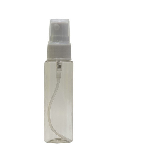 30ml plastik şeffaf şişe beyaz sprey başlık, 24 adet, dezenfektan şişesi, plastik şişe, medikal şişe, boş şişe, parmak s