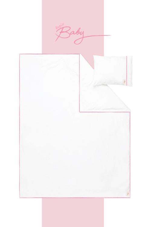 100x150 Sade Düz Pembe Biyeli %100 Pamuklu Bebek/çocuk Nevresim Takımı