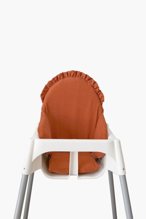 Fırfırlı Tarçın Mama Sandalyesi Minderi Vintage, Iskandinav, Bohem