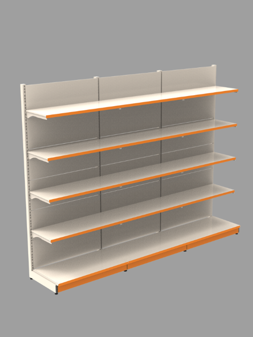 40x75x220 Cm - 40A/30*4 - 3'lü Duvar Ünitesi Market Rafı