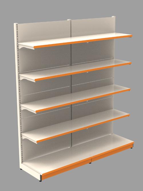 40x90x220 Cm - 40A/30*4 - 2'li Duvar Ünitesi Market Rafı