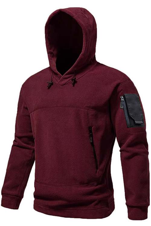Erkek Military Sport Warm Outdoor Kapüşonlu Polar Ceket