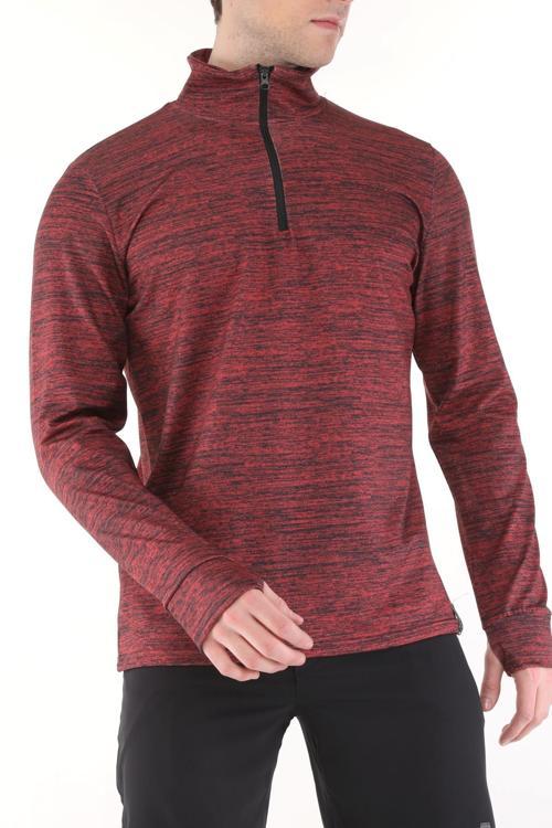 Erkek Running Nem Emici UV Güneşten Koruma Parmaklık Detaylı Uzun Kollu Outdoor Tshirt