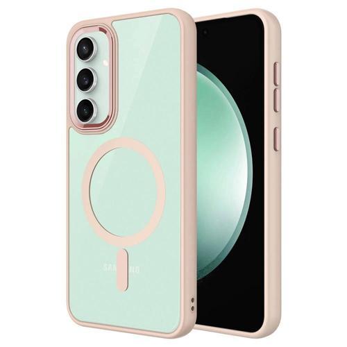 Galaxy S23 FE Kılıf Wireless Şarj Özellikli Zore Krom M-safe Silikon Kapak