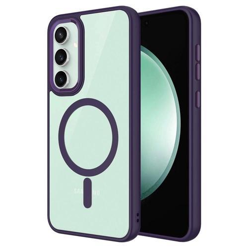 Galaxy S23 FE Kılıf Wireless Şarj Özellikli Zore Krom M-safe Silikon Kapak