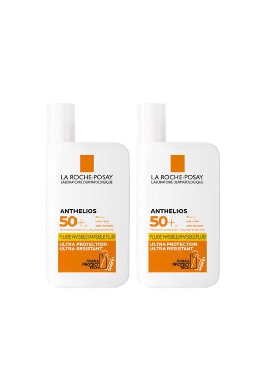 La Roche Posay Anthelios Uvmune Fluid SPF+50 Tüm Ciltler İçin Yüksek Korumalı Yüz Güneş Kremi 2 Adet