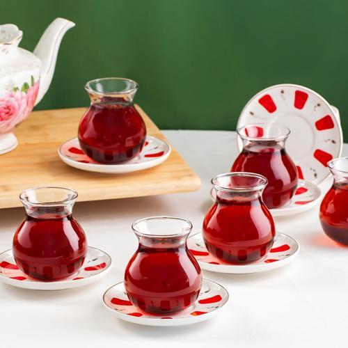 17898 Filiz 12 Parça 6 Kişilik Çay Seti Çay Takımı