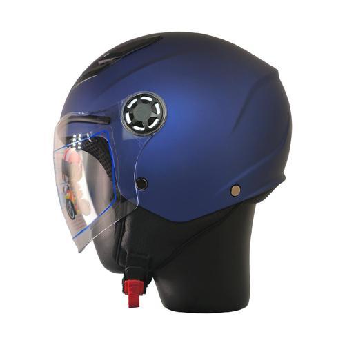 Motosiklet ve Bisiklet Yarım Camlı Çocuk Kaskı Ce Abs Material Motor Kaskı Mat Blue