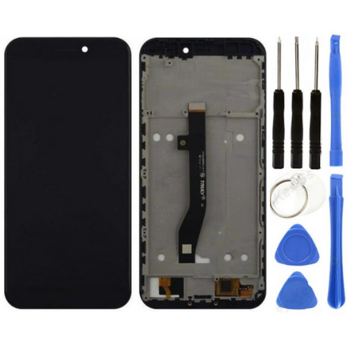 General Mobile GM 8 Go Uyumlu Çıtalı HK Lcd Ekran Dokunmatik Siyah + Tamir Seti