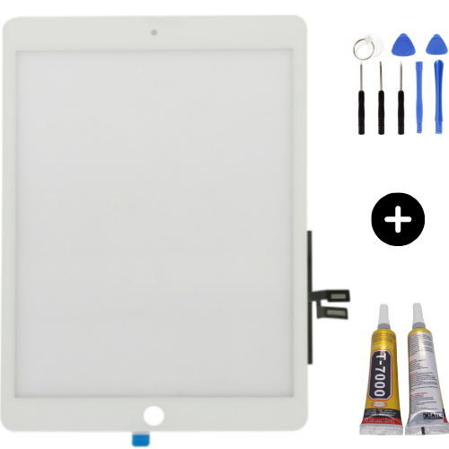 iPad 9.Nesil A2602-A2603-A2604-A2605 Uyumlu Dokunmatik Beyaz + Montaj Seti