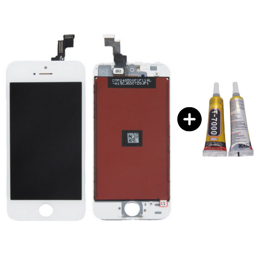 iPhone 5S Uyumlu OLED Lcd Ekran Dokunmatik Beyaz + B7000