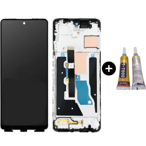 Camon 20 Pro Uyumlu Çıtalı A Kalite Lcd Ekran Dokunmatik + B7000