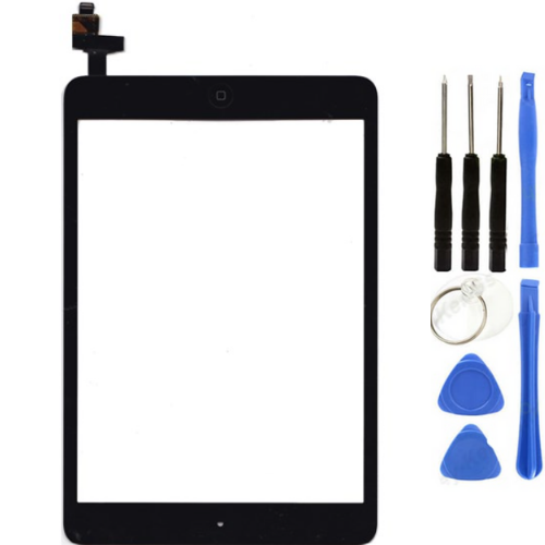 iPad Mini A1432-A1454-A1455 Uyumlu HK Home Tuşlu Dokunmatik Siyah + Tamir Seti