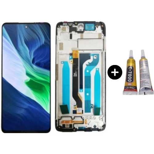 İnfinix Note 10 Uyumlu Çıtalı Lcd Ekran Dokunmatik + B7000