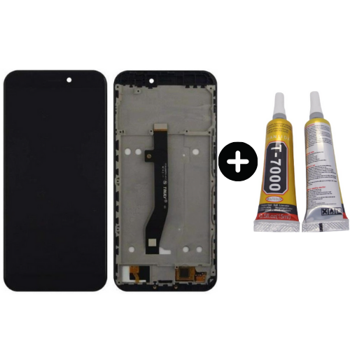General Mobile GM 8 Go Uyumlu Çıtalı HK Lcd Ekran Dokunmatik Siyah + B7000