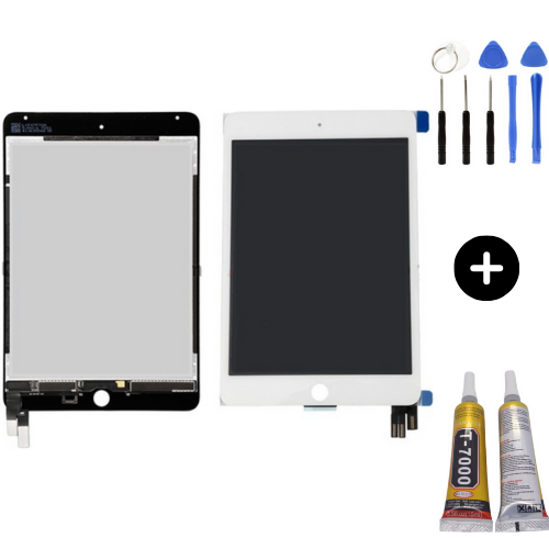 iPad Mini 5 A2124-A2125-A2126-A2133 Uyumlu Lcd Dokunmatik Full Beyaz + Montaj Seti