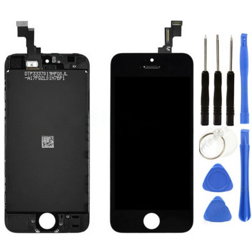 iPhone 5S Uyumlu Lcd Ekran Dokunmatik Siyah + Tamir Seti