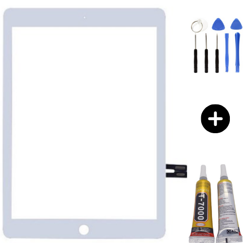 iPad 6.Nesil A1893-A1954 Uyumlu HK Dokunmatik Beyaz + Montaj Seti
