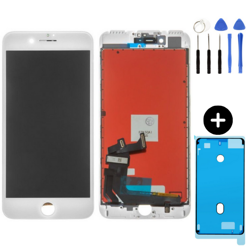 iPhone 7 Plus Uyumlu Servis Lcd Ekran Dokunmatik Beyaz + Montaj Seti