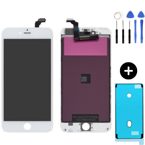 iPhone 6G Plus Uyumlu HK Lcd Ekran Dokunmatik Beyaz + Montaj Seti
