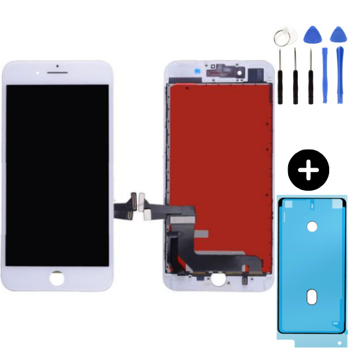 iPhone 8G Plus Uyumlu Lcd Ekran Dokunmatik Beyaz + Montaj Seti
