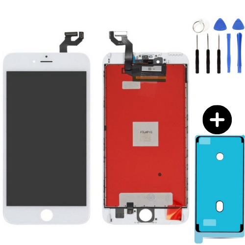 iPhone 6S Plus Uyumlu HK Lcd Ekran Dokunmatik Beyaz + Montaj Seti