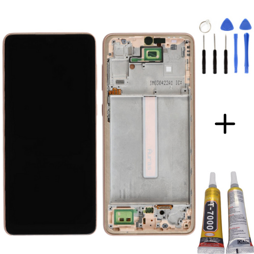 TE Samsung A33 5G A336F Uyumlu Lcd Ekran Çıtalı Servis Gold